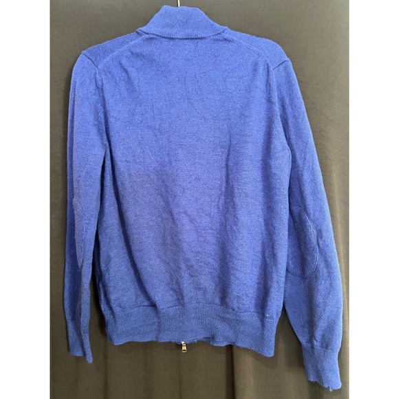 Men s Blue Banana Republic Long Sleeve Full Zip Wool Cardigan Size L - Picture 6 of 7